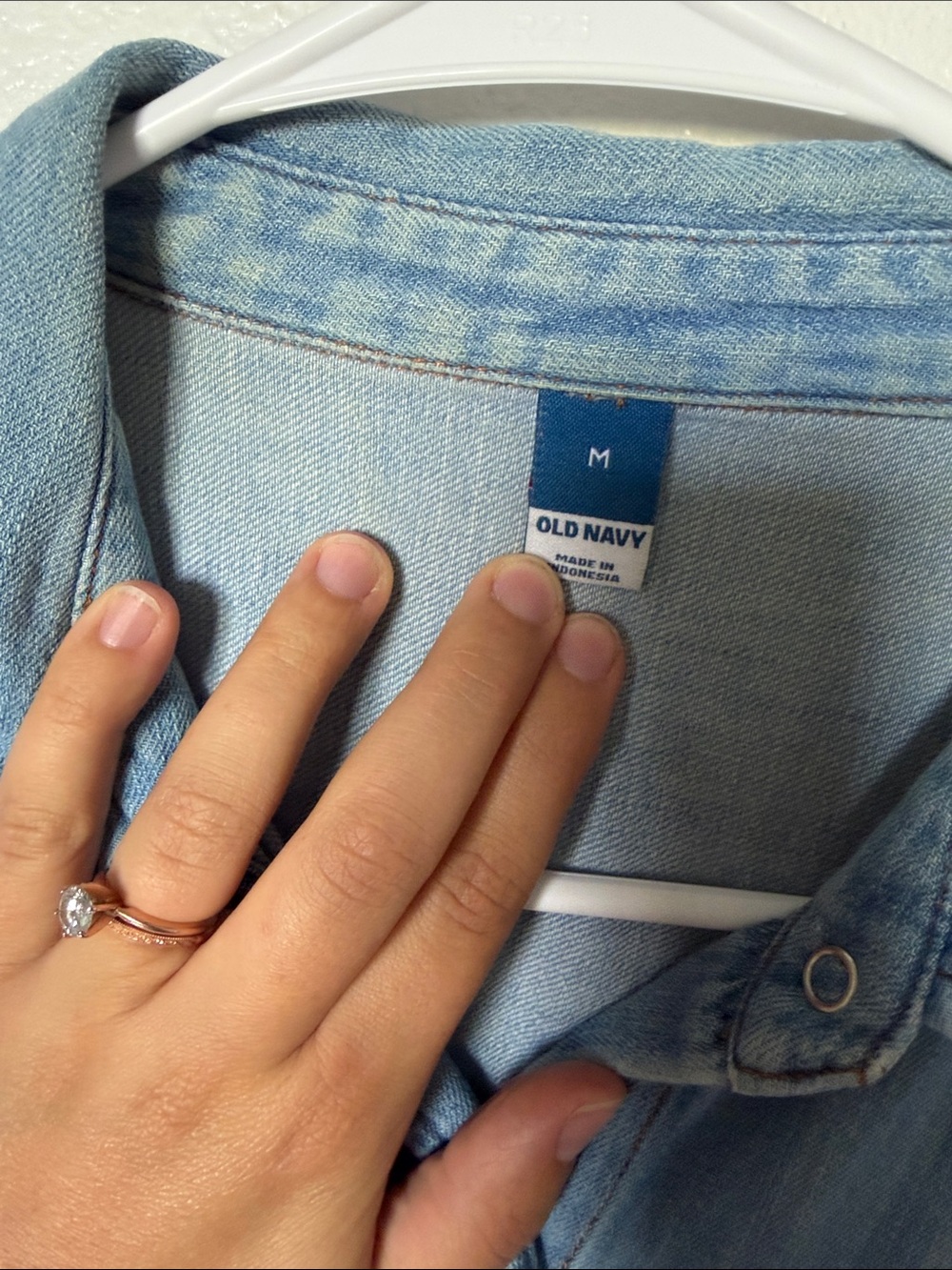 Light Blue Denim Button-Up - Picture 3 of 5